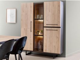 Vitrine VIAZZA 4 portes dark stone/castella