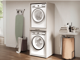 Meuble WASHING 2 machines superposées MEDIUM cachemire