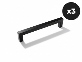 Lot de 3 poignées WASHING noir