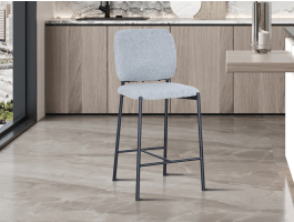 Tabouret de bar ORELIA gris clair