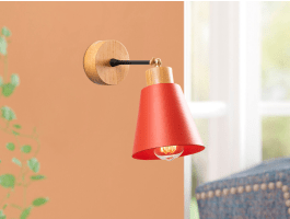 Applique murale MANORIA 1 lampe rouge