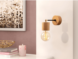 Applique murale ANTHONY 1 lampe brun clair