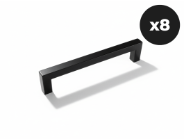 Lot de 8 poignées WASHING noir
