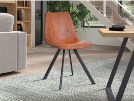 Chaise moderne YUKA cognac
