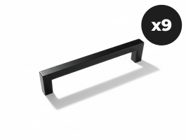 Lot de 9 poignées WASHING noir