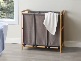 Trieur à linge WASHING 3 compartiments gris