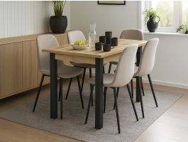 Table repas extensible OLIANNE 130 > 175 cm chêne naturel