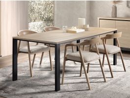 Table repas DURDEN 200 cm chêne urbain