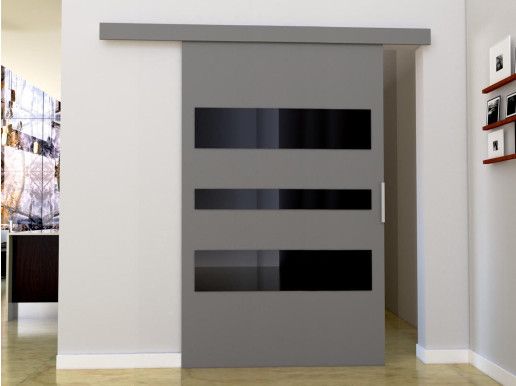 Porte coulissante CORWEL 106 cm gris