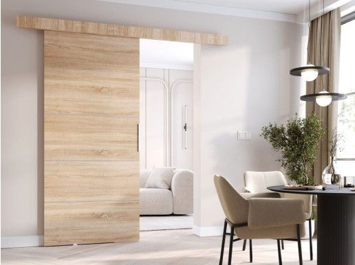 Porte coulissante CLOVIS 96 cm sonoma