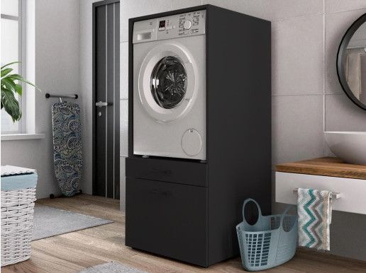 Meuble WASHING 1 machine MEDIUM noir