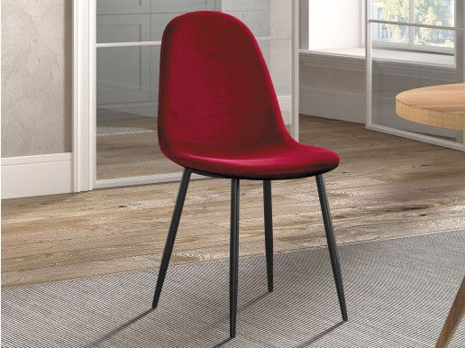 Chaise BOYA velours bordeaux