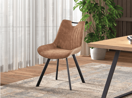 Chaise PAOLA brun foncé