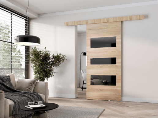 Porte coulissante CORWEL 96 cm sonoma
