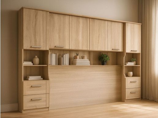 Pont de lit RIGA 160 cm sonoma avec fond