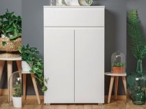 Meuble à chaussures IMANO 2 portes 1 tiroir blanc