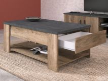 Table basse TORBJORN 1 tiroir chêne authentic