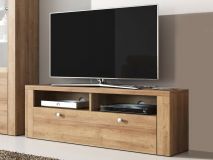 Meuble tv-hifi LARZAC 1 porte abattante chêne rivera