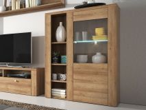 Commode haute LARZAC 1 porte chêne rivera