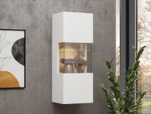 Armoire murale AVATAR 1 porte blanc avec led