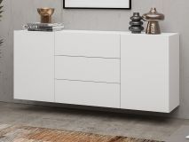 Buffet/bahut AVATAR 2 portes 3 tiroirs blanc