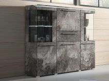 Commode INDIRA 4 portes 1 tiroir ardoise colorée