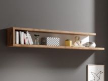 Étagère SINO 180 cm chêne/blanc laqué