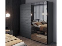 Armoire GALACTIC 2 portes 200 cm chêne carbon