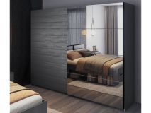 Armoire GALACTIC 2 portes 270 cm chêne carbon