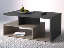 Table basse SERRIE anthracite/taupe