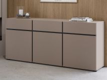 Buffet/bahut CROSSAIR 3 portes 3 tiroirs taupe