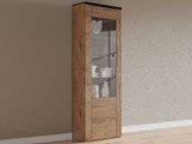 Vitrine LARZAC 1 porte chêne lefkas