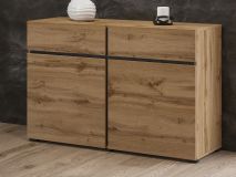 Commode CROSSAIR 2 portes 2 tiroirs chêne wotan