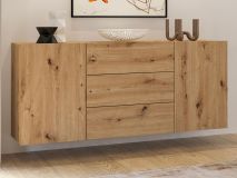 Buffet/bahut AVATAR 2 portes 3 tiroirs chêne artisan