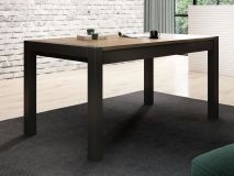 Table repas extensible ATIK 160 > 240 cm noir/chêne taurus