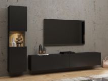 Mur tv-hifi AVATAR 3 portes noir