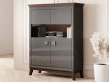 Armoire TIROSA 2 portes anthracite brillant