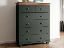 Commode EVOCO 6 tiroirs vert
