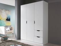 Armoire FREEDOM 3 portes 2 tiroirs blanc