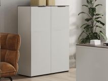 Armoire ANGOLA 2 portes 120 cm cachemire/noyer