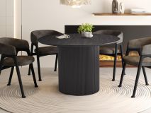 Table repas ronde LARUSSO 120 cm brun foncé