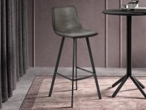 Chaise de bar WINDSOR gris 78 cm