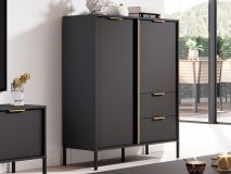 Commode BOTKOVICH 2 portes 2 tiroirs anthracite