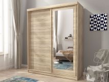 Armoire ALABAMA 2 portes coulissantes 200 cm chêne sonoma