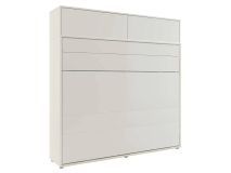 Lit mural escamotable CONCEPTION PRO 160x200 cm cachemire (horizontal) avec surmeuble