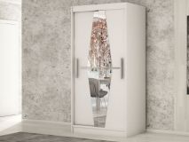 Armoire BOLIVAR 2 portes coulissantes 120 cm blanc