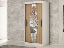 Armoire BOLIVAR 2 portes coulissantes 100 cm blanc/sonoma