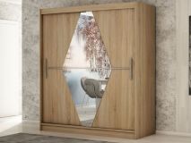 Armoire BOLIVAR 2 portes coulissantes 200 cm sonoma