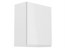 Meuble haut cuisine ASPAS 1 porte gauche 60 cm blanc/blanc laqué