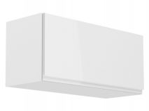 Meuble haut cuisine ASPAS 1 porte battante 80 cm blanc/blanc laqué
